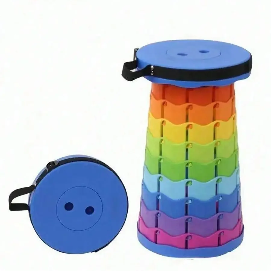 Outdoor Telescopic Stool Retractable Chair Seat Portable  Stool Folding